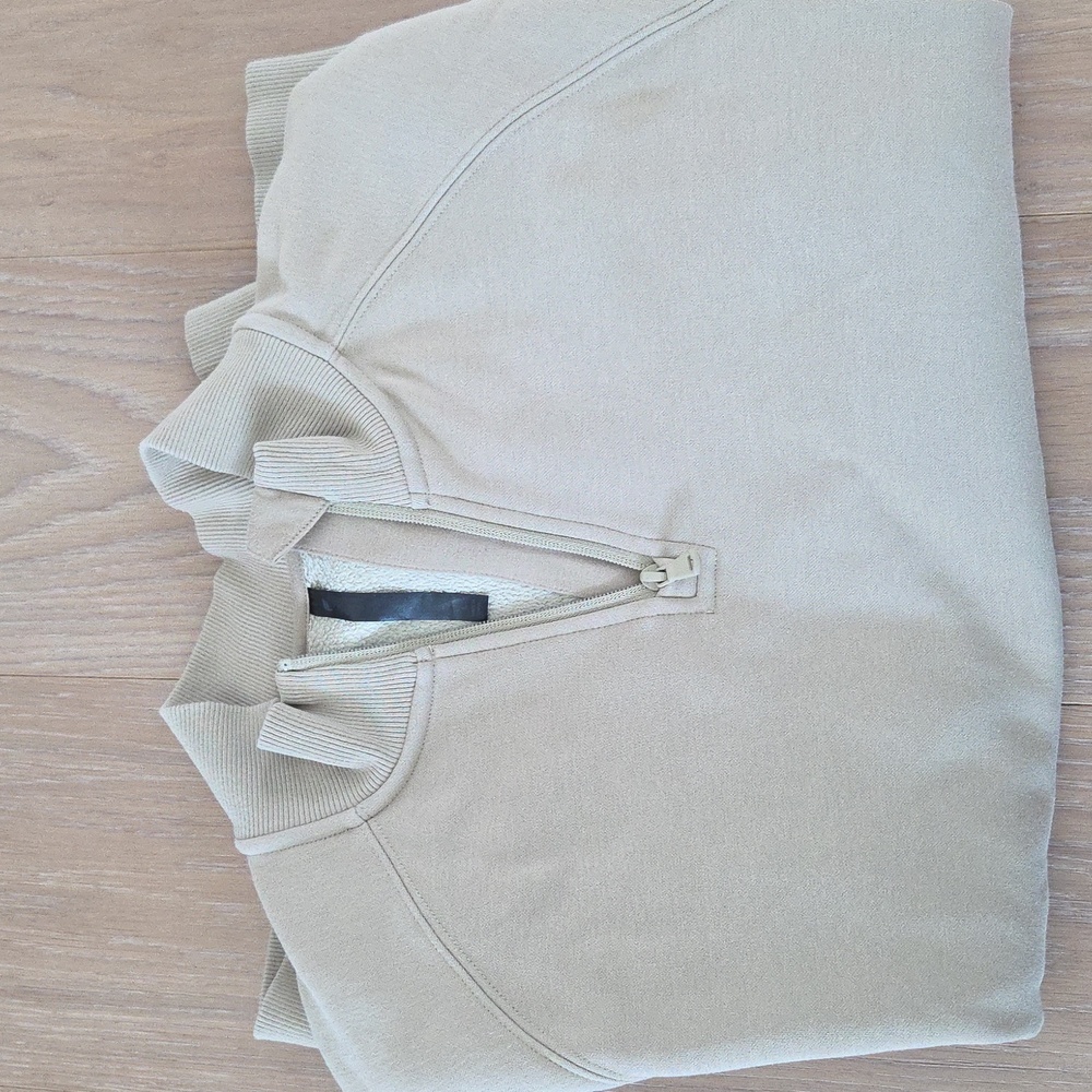 Fabletics Beige Quarter Zip - Picture 2 of 3